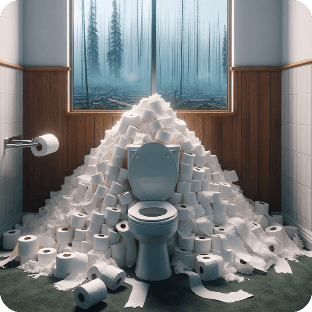 Sauber, aber schmutzig: Umweltauswirkungen von Toilettenpapier - Bidetlity