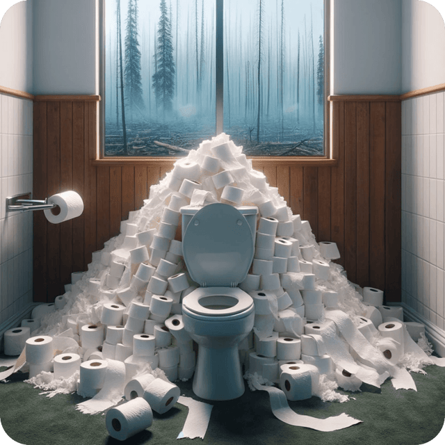 Sauber, aber schmutzig: Umweltauswirkungen von Toilettenpapier - Bidetlity
