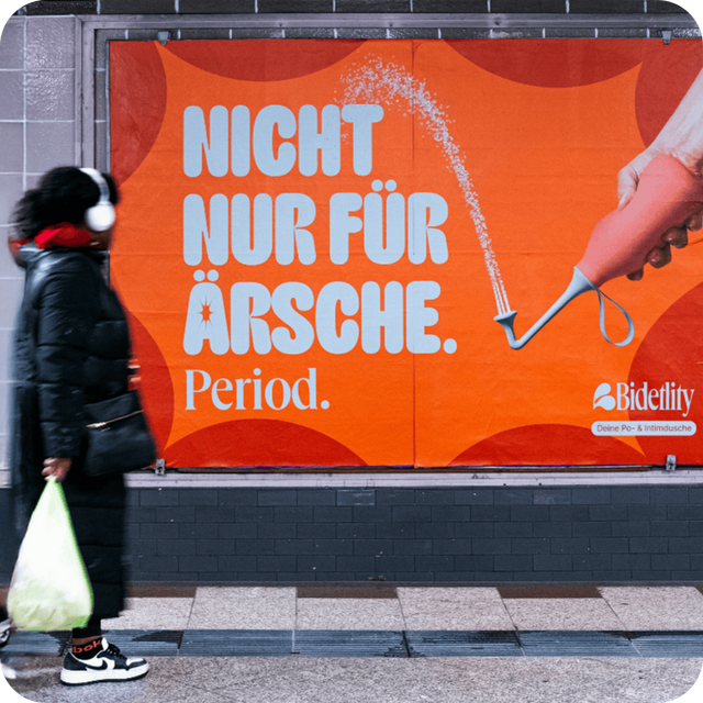 Die Bidetlity OOH-Kampagne in Berlin: Provokant und aufklärend.