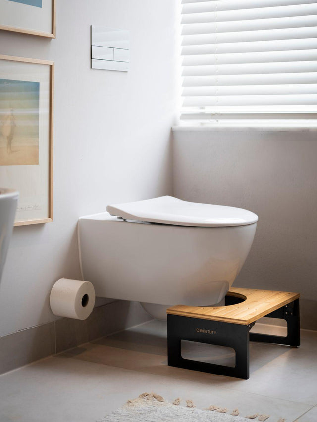 Bambus-Toilettenhocker von Bidetlity – verbessert den natürlichen Entleerungswinkel des Darms