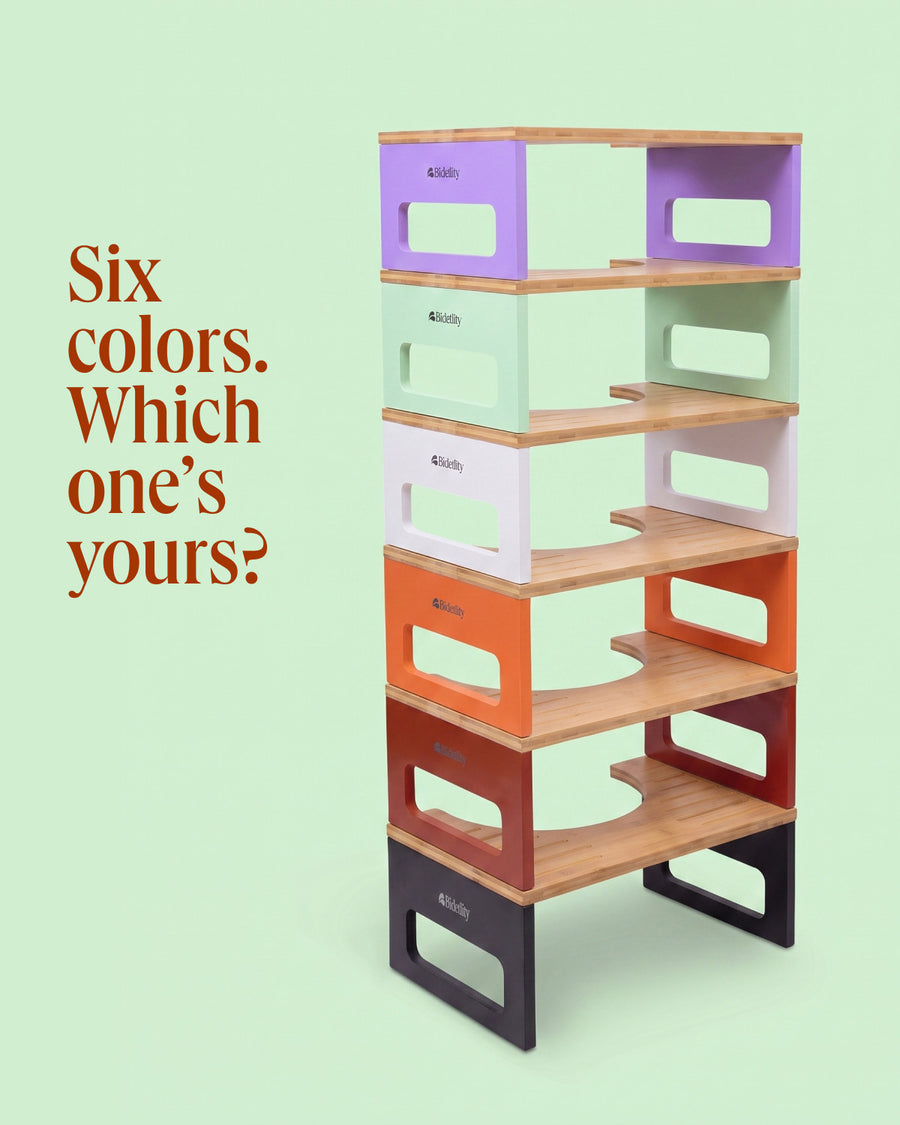 Bidetlity toilet stool in six colours