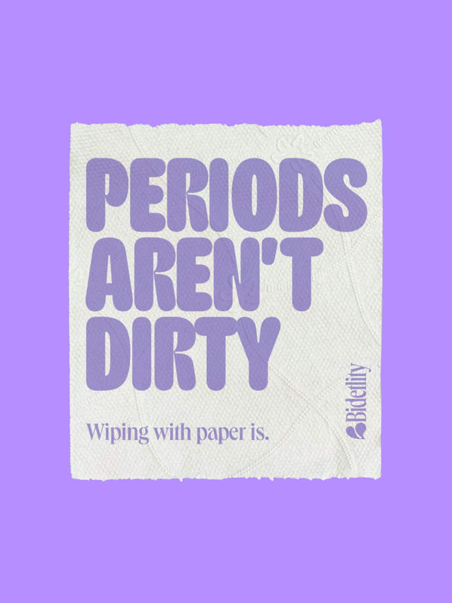 The Last Roll – bedrucktes Toilettenpapier mit Aufklärung über Menstruation & Hygiene | Bidetlity