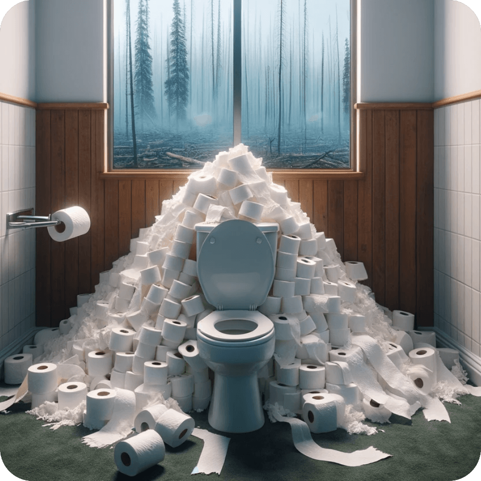 Sauber, aber schmutzig: Umweltauswirkungen von Toilettenpapier - Bidetlity