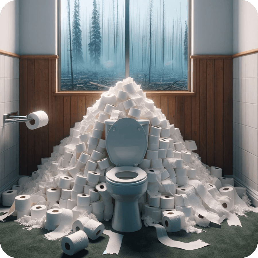 Sauber, aber schmutzig: Umweltauswirkungen von Toilettenpapier - Bidetlity