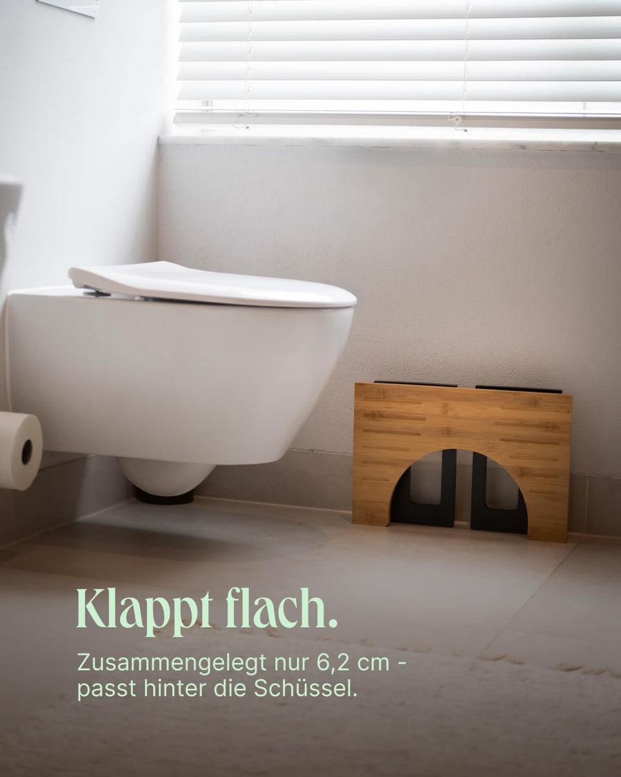 Toilettenhocker – Platzsparend zusammenklappbar für kleine Badezimmer
