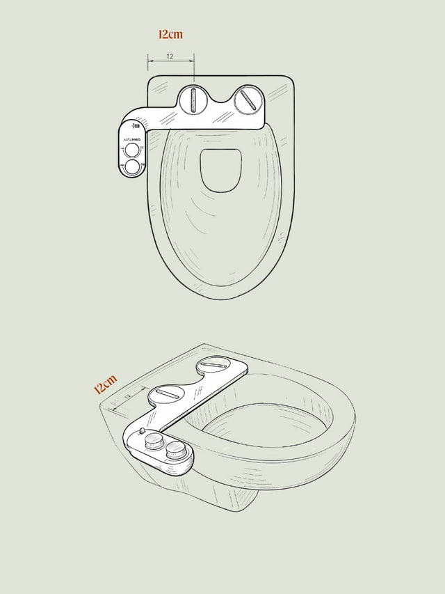 Bidet-Aufsatz - Kalt- & Warmwasser