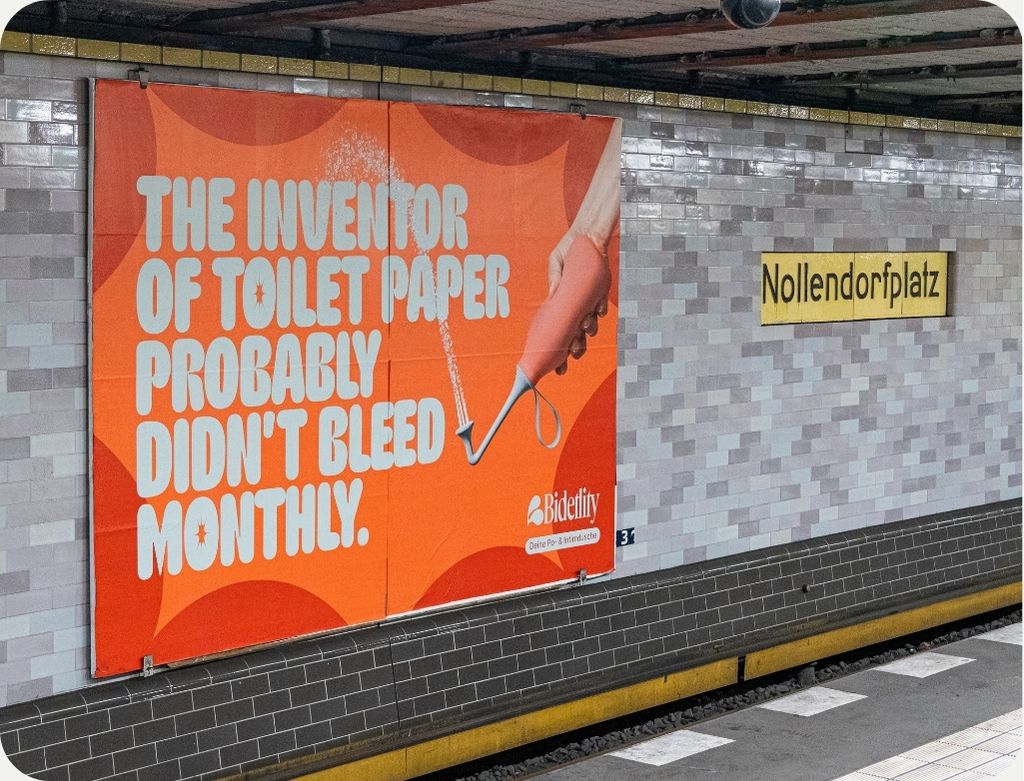 Die Bidetlity OOH-Kampagne in Berlin: Provokant und aufklärend.