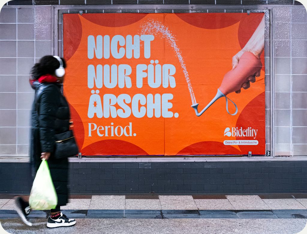 Die Bidetlity OOH-Kampagne in Berlin: Provokant und aufklärend.