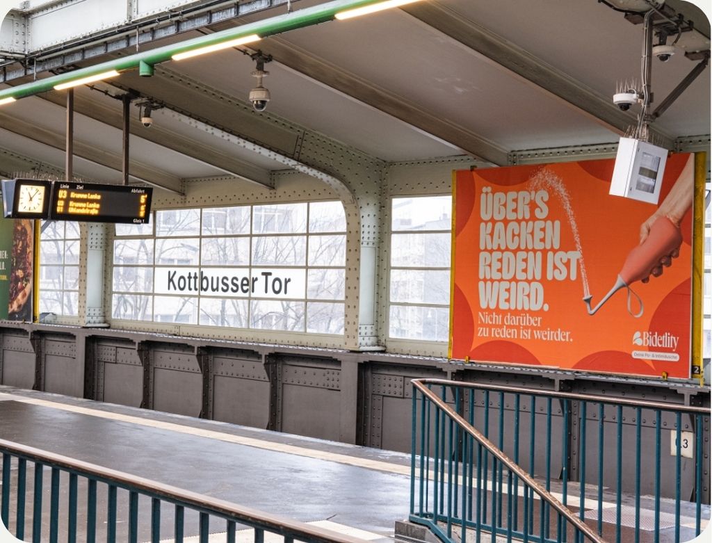 Die Bidetlity OOH-Kampagne in Berlin: Provokant und aufklärend.