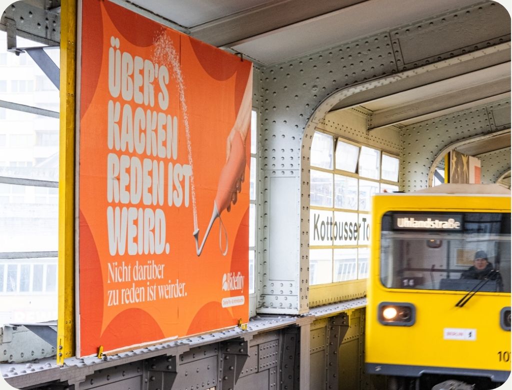 Die Bidetlity OOH-Kampagne in Berlin: Provokant und aufklärend.