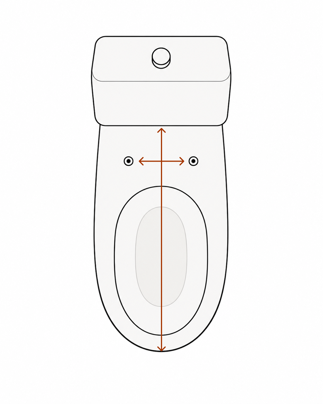 Bidet-Sitz Passform bodenstehendes WC – Maße