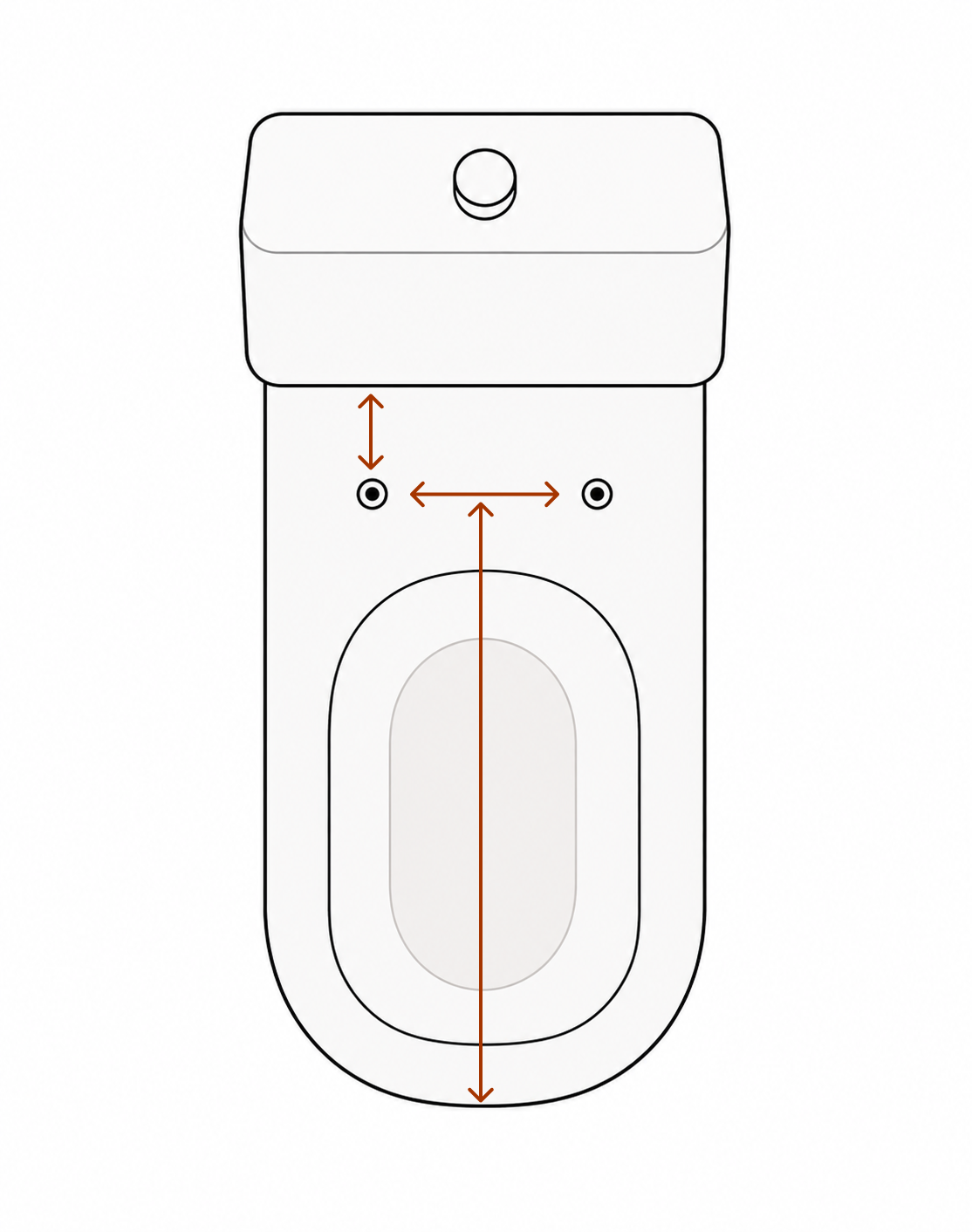 Bidet-Aufsatz Passform D-Form – Maße