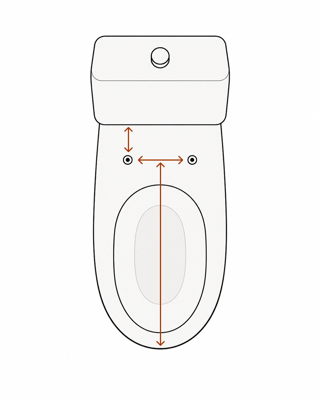 Bidet-Aufsatz Passform O-Form – Maße